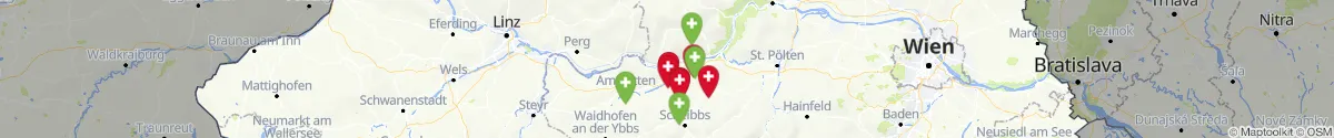 Kartenansicht für Apotheken-Notdienste in der Nähe von Golling an der Erlauf (Melk, Niederösterreich)